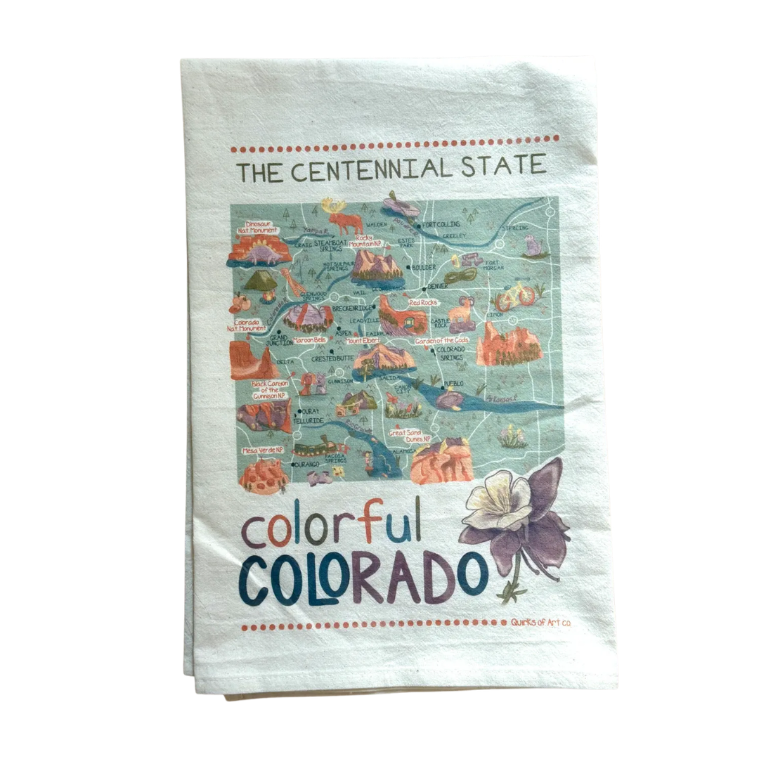 Colorful Colorado Tea Towel