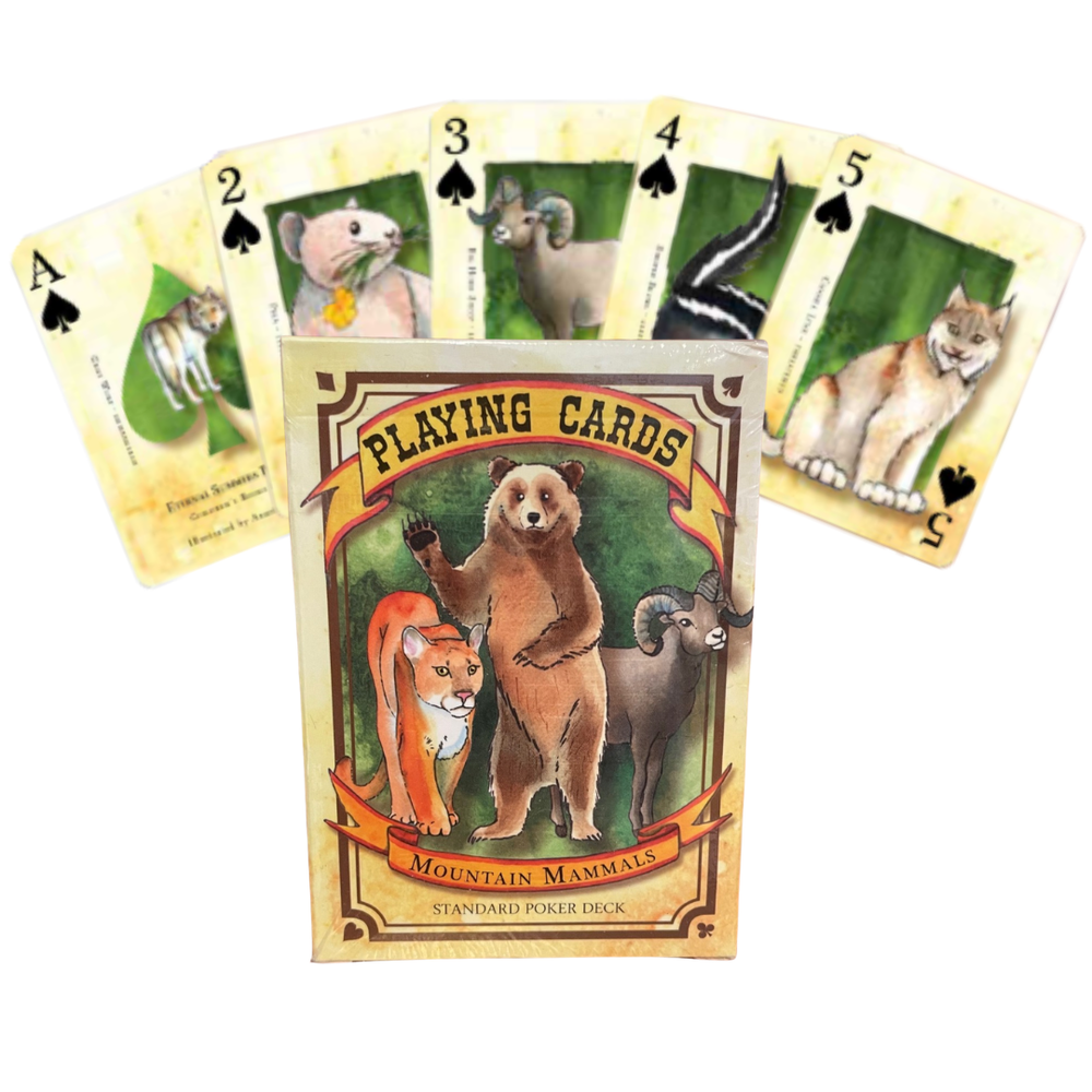 Mountain Mammals Playing Cards
