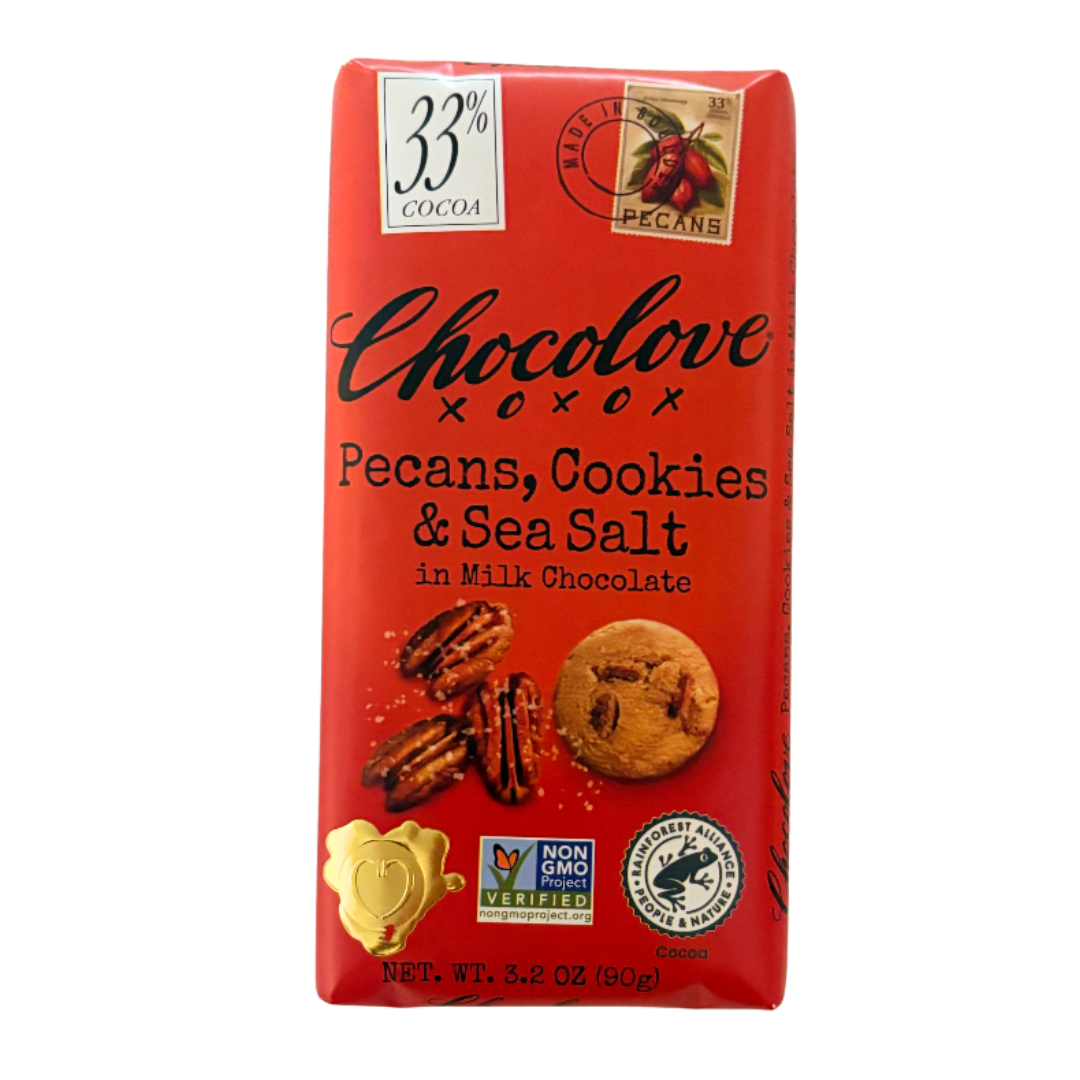 Pecans, Cookies & Sea Salt Chocolate Bar