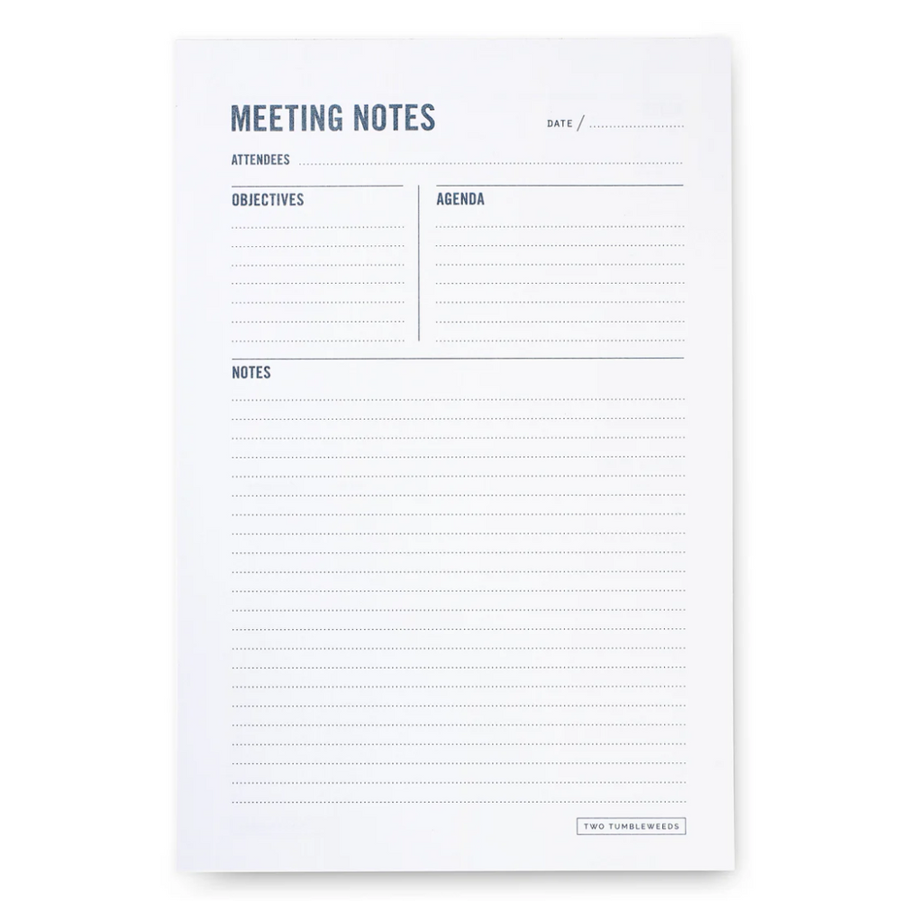 Meeting Notes Notepad