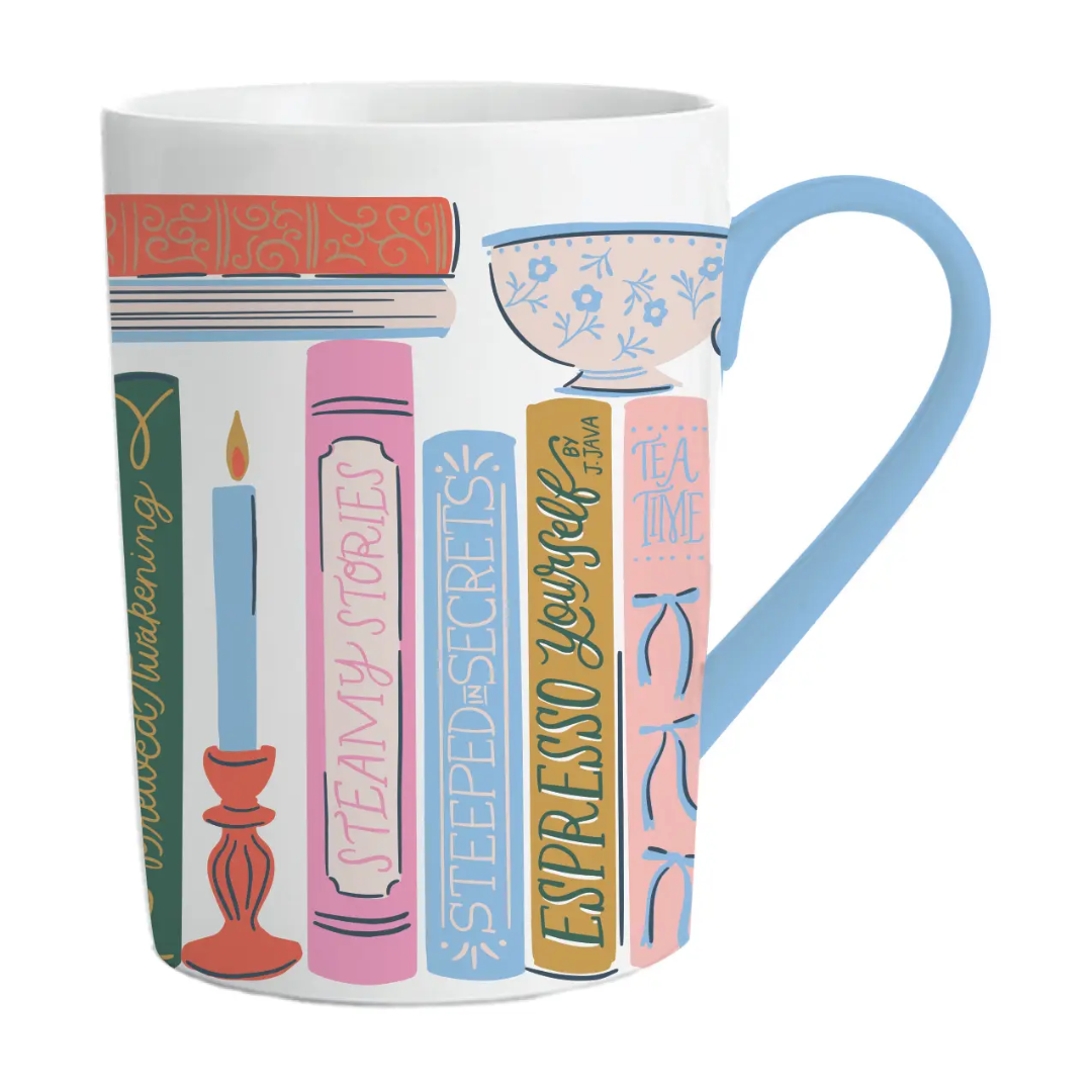 Books and Coffee Ceramic Mug