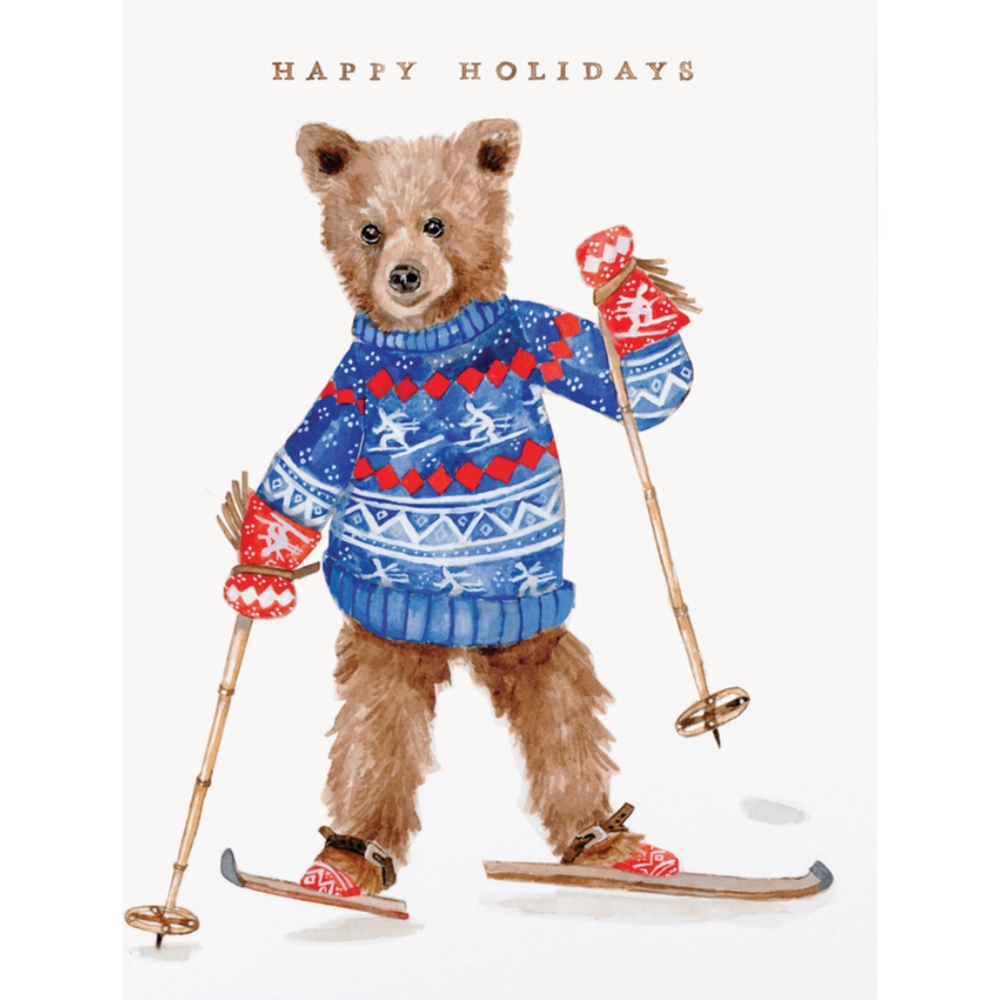 Ski Bear Happy Holidays