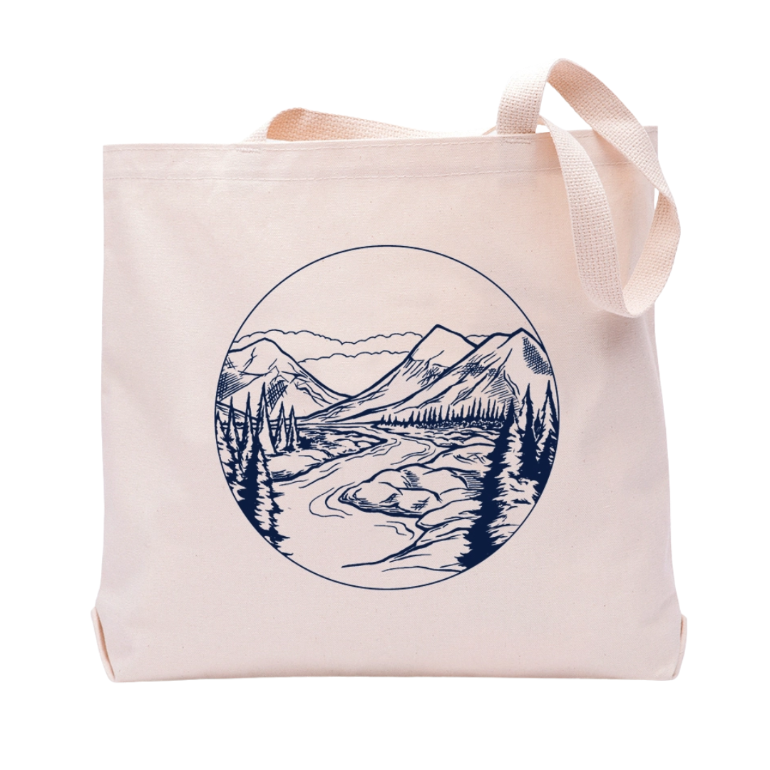 Mountain Canvas Tote Bag