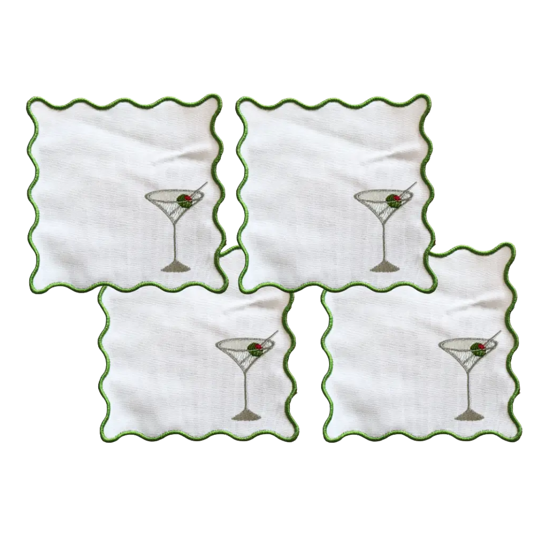 Martini Cocktail Napkins (Set of 4)