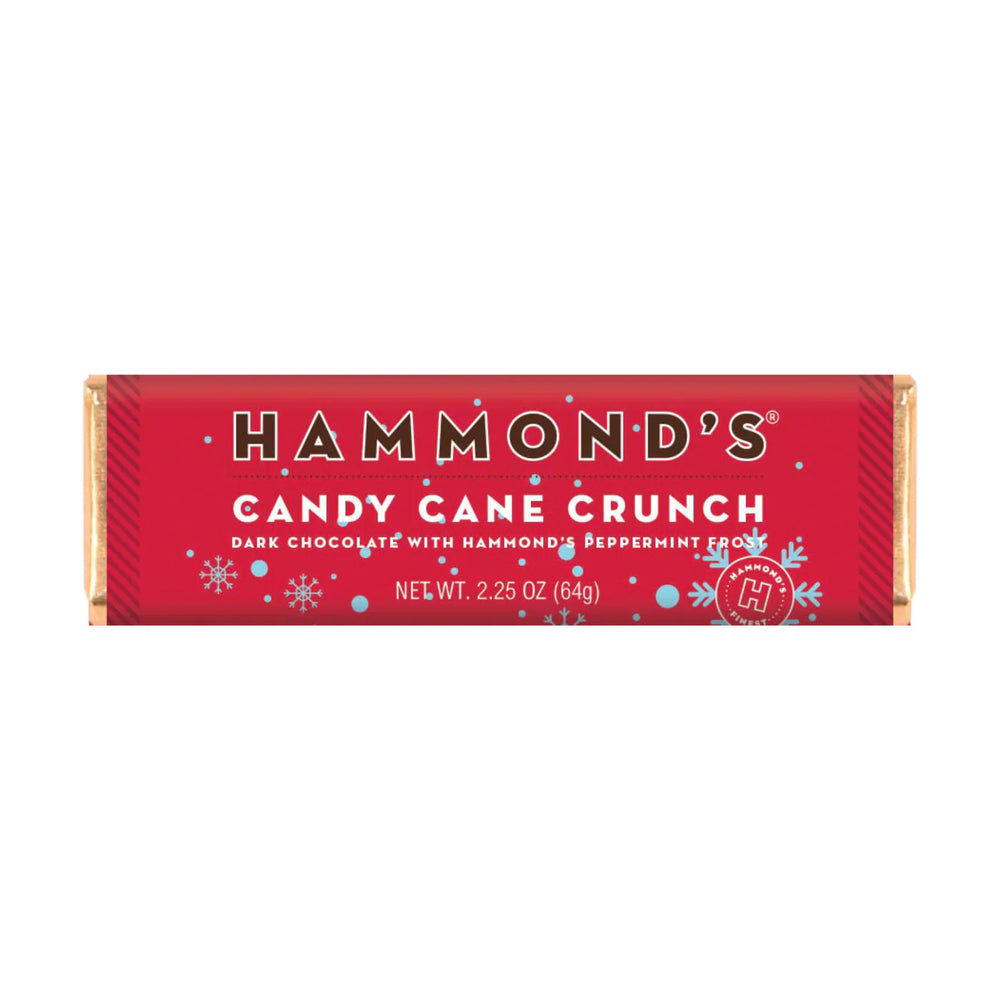 Candy Cane Crunch Dark Chocolate Bar