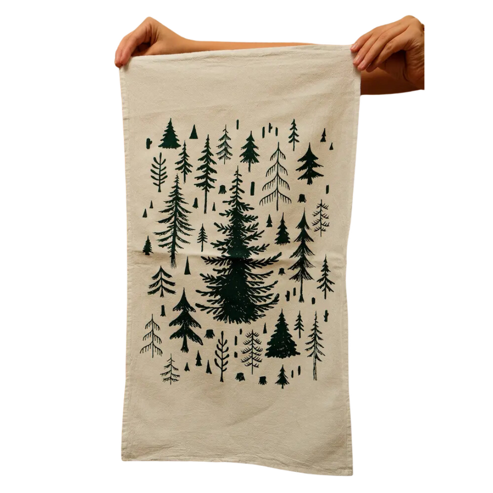 Woodland Trees Tea Towel