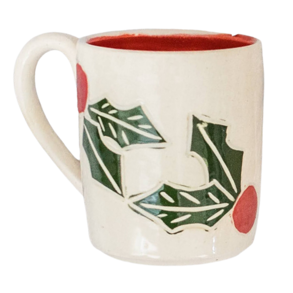 Holly Pottery Mug